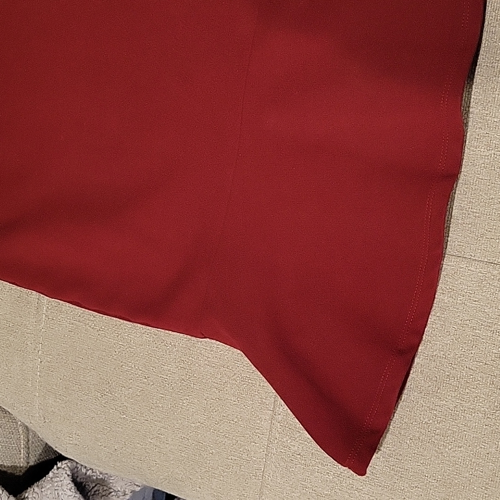 Anthropologie NWOT burgundy flared skirt size large - Picture 4 of 5